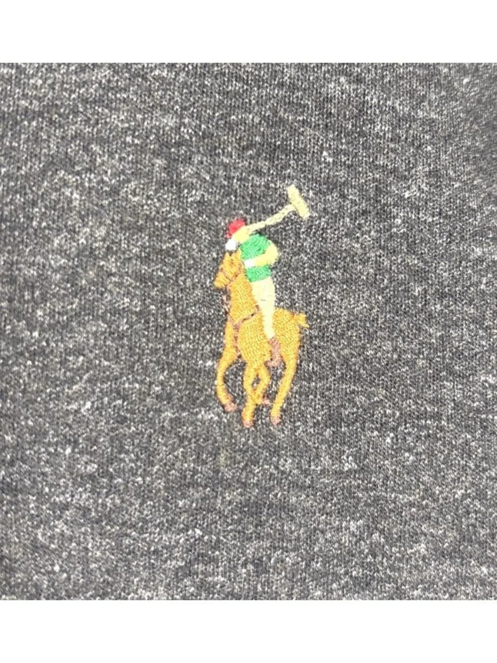 Polo Ralph Lauren 2XLT Long Sleeve Polo Shirt Heather Gray Cotton Blend